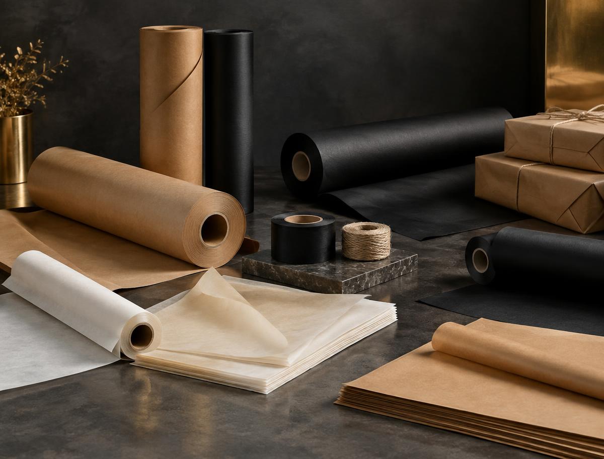 Papel kraft e materiais de embalagem